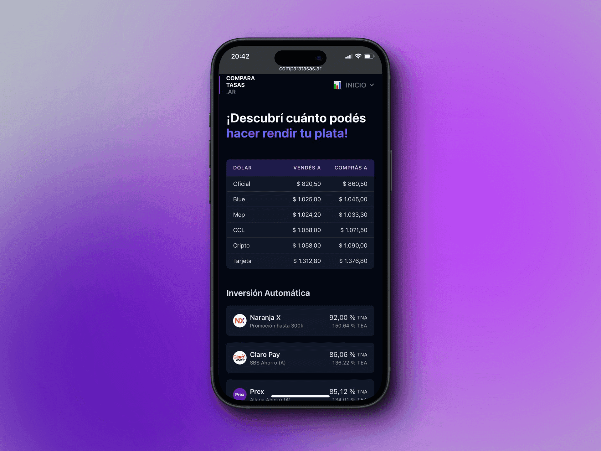 Comparatasas.ar - [Colaborador] preview
